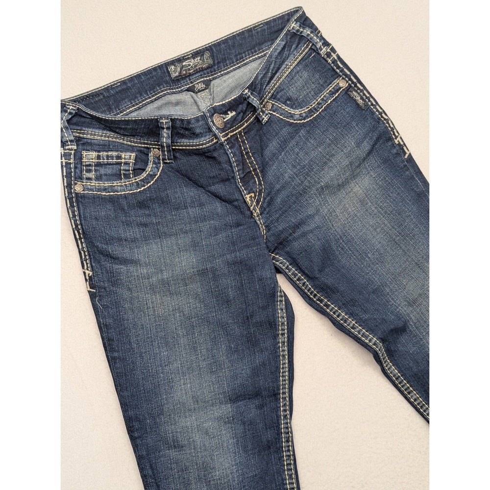 Silver Jeans Co Suki Capri Womens 30 Dark Wash Curvy Fit Denim Blue Jeans